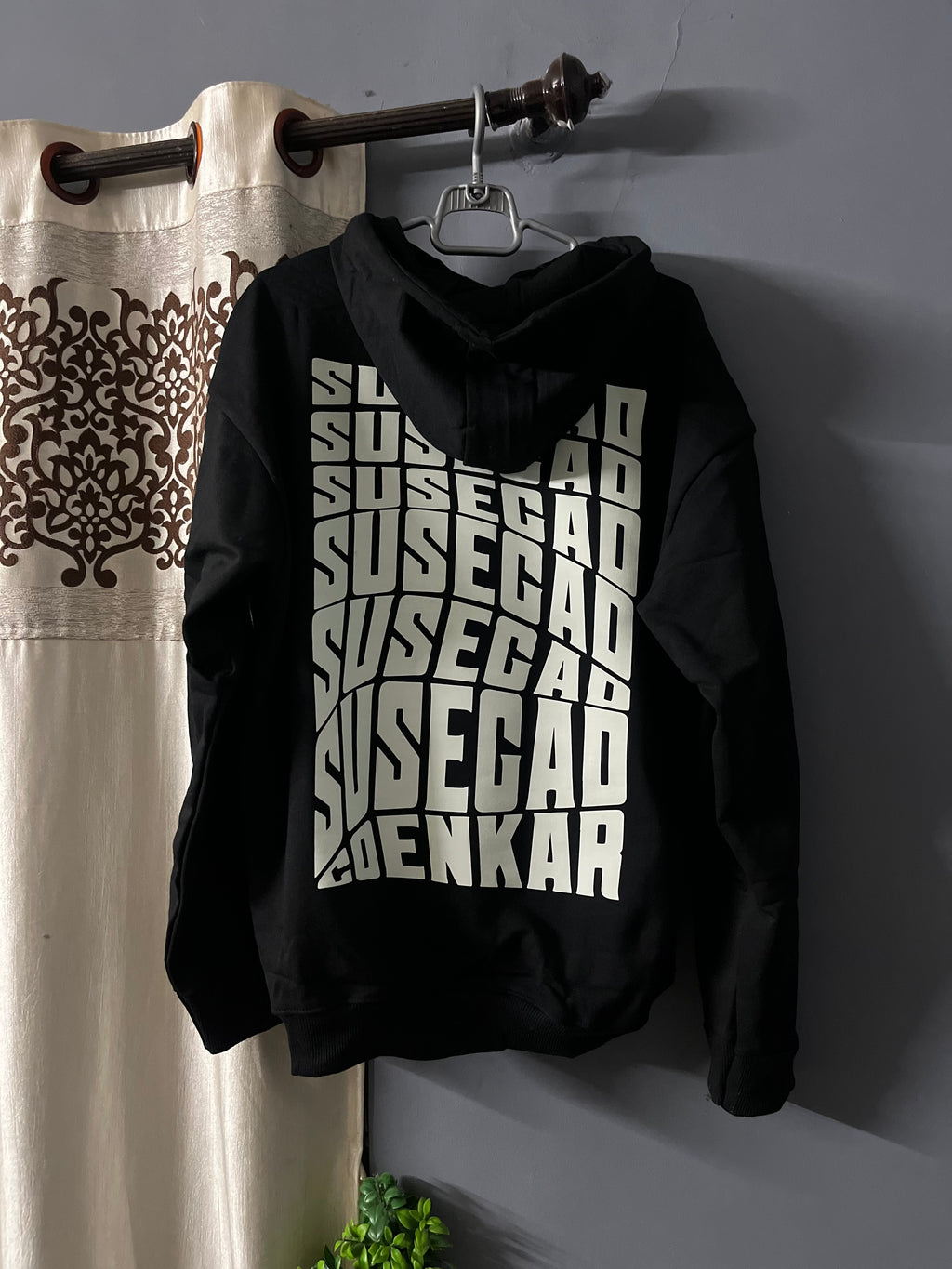 Susegad glow in the dark drop shoulder hoodie
