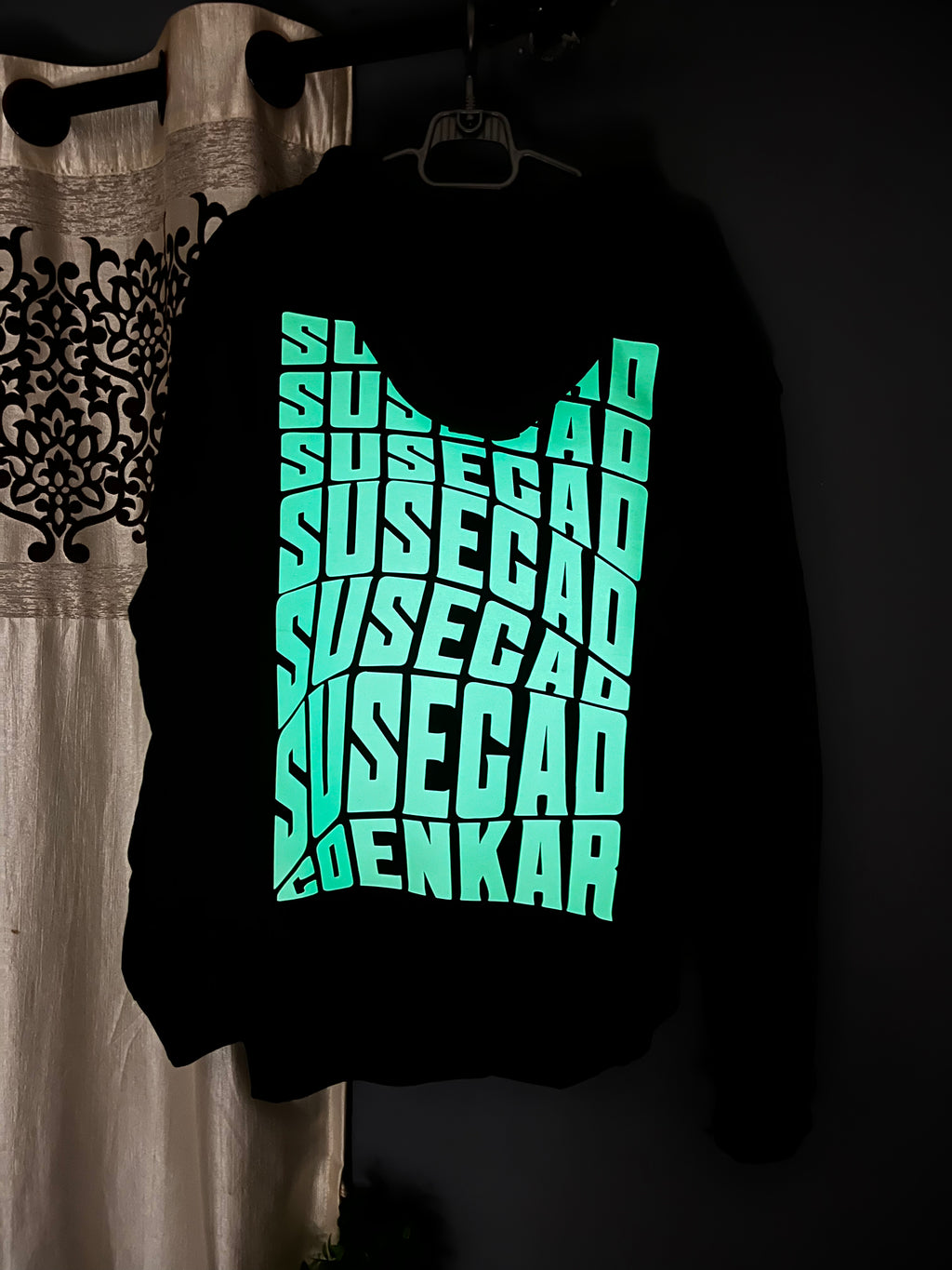 Susegad glow in the dark drop shoulder hoodie